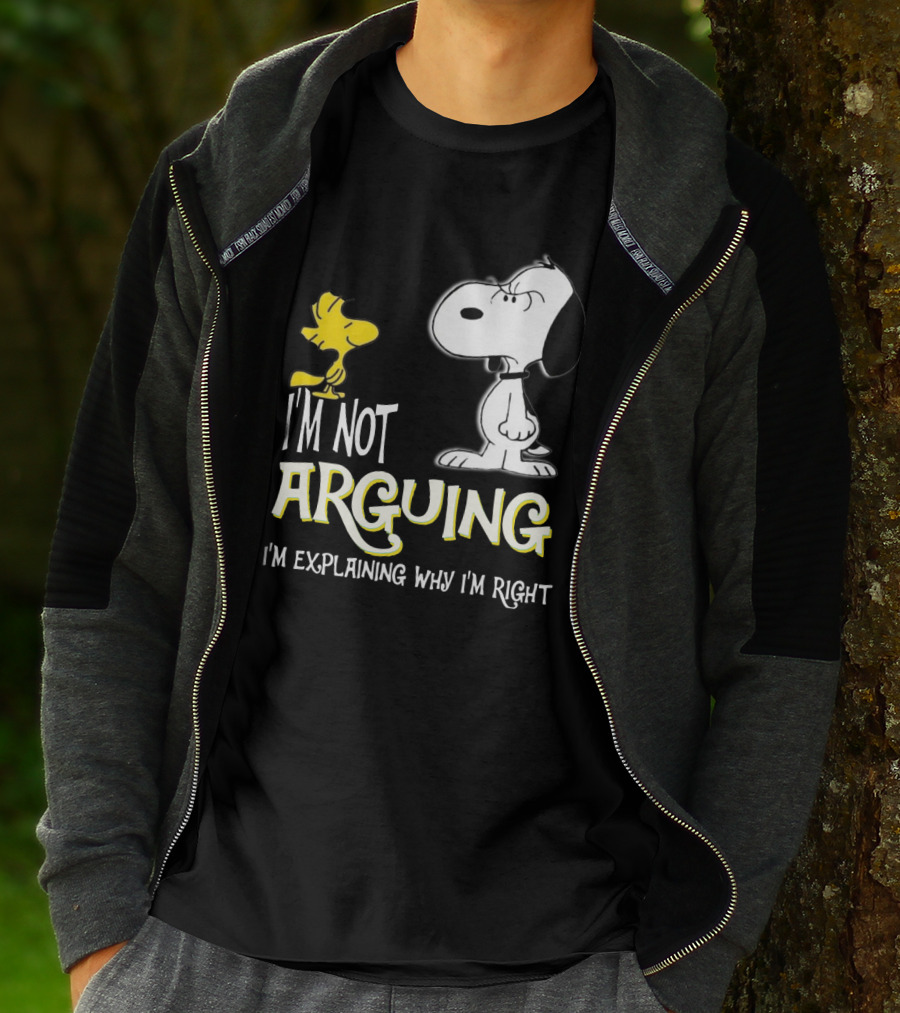 Snoopy Woodstock I'm Not Arguing I'm Explaining Why I'm Right T-Shirt