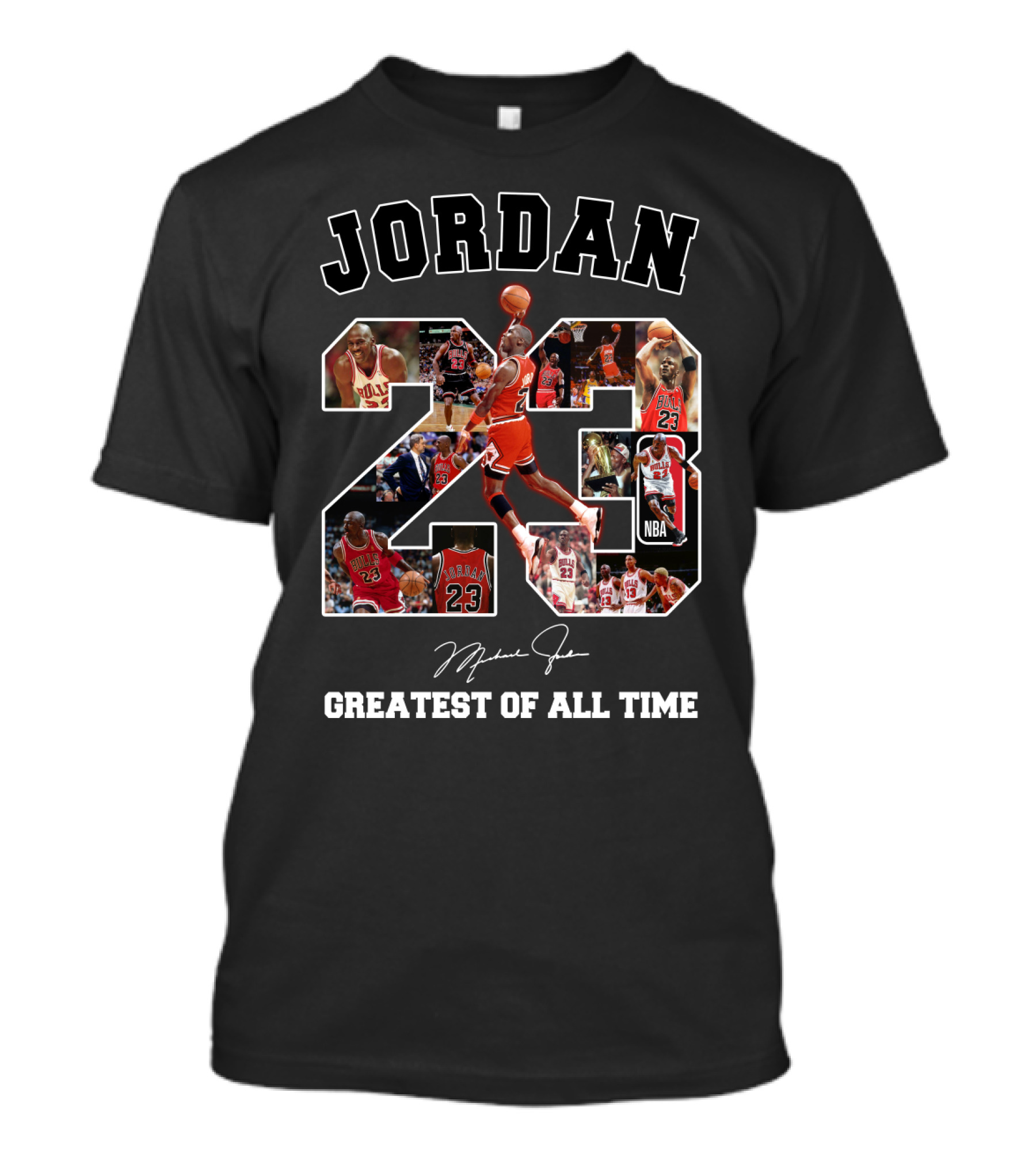 Jordan 23 Greatest Of All Time NBA Signature Iconic Moments T-Shirt