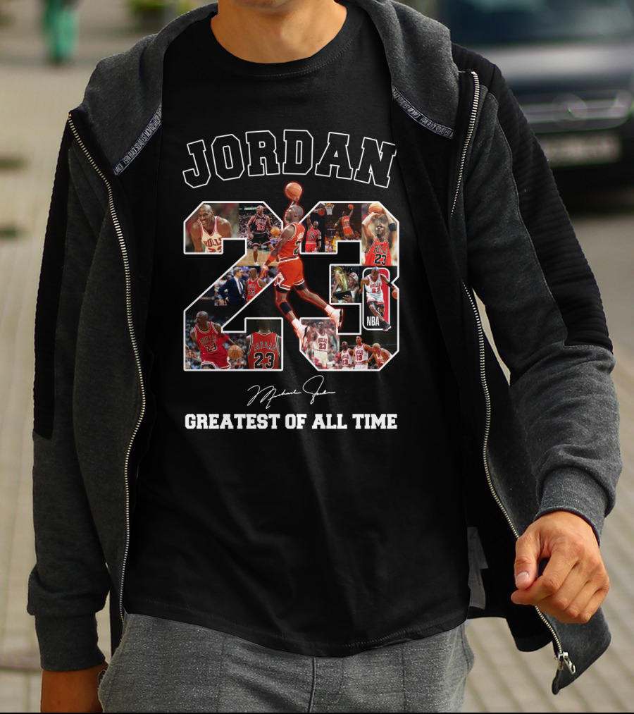 Jordan 23 Greatest Of All Time NBA Signature Iconic Moments T-Shirt