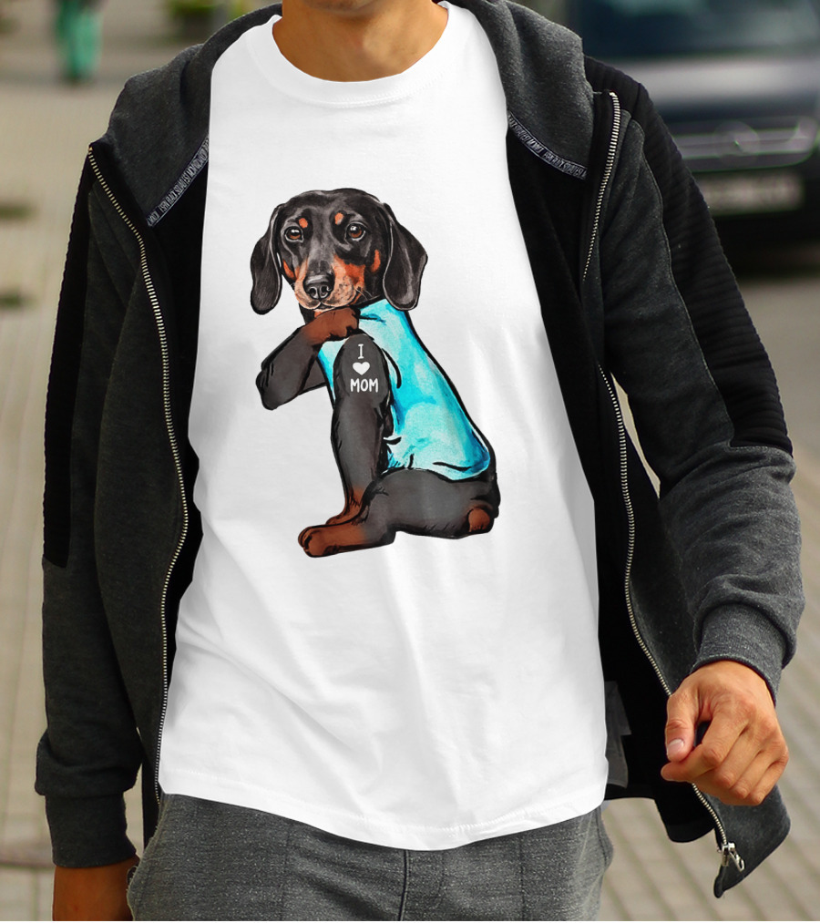 Dachshund I Love Mom T-Shirt