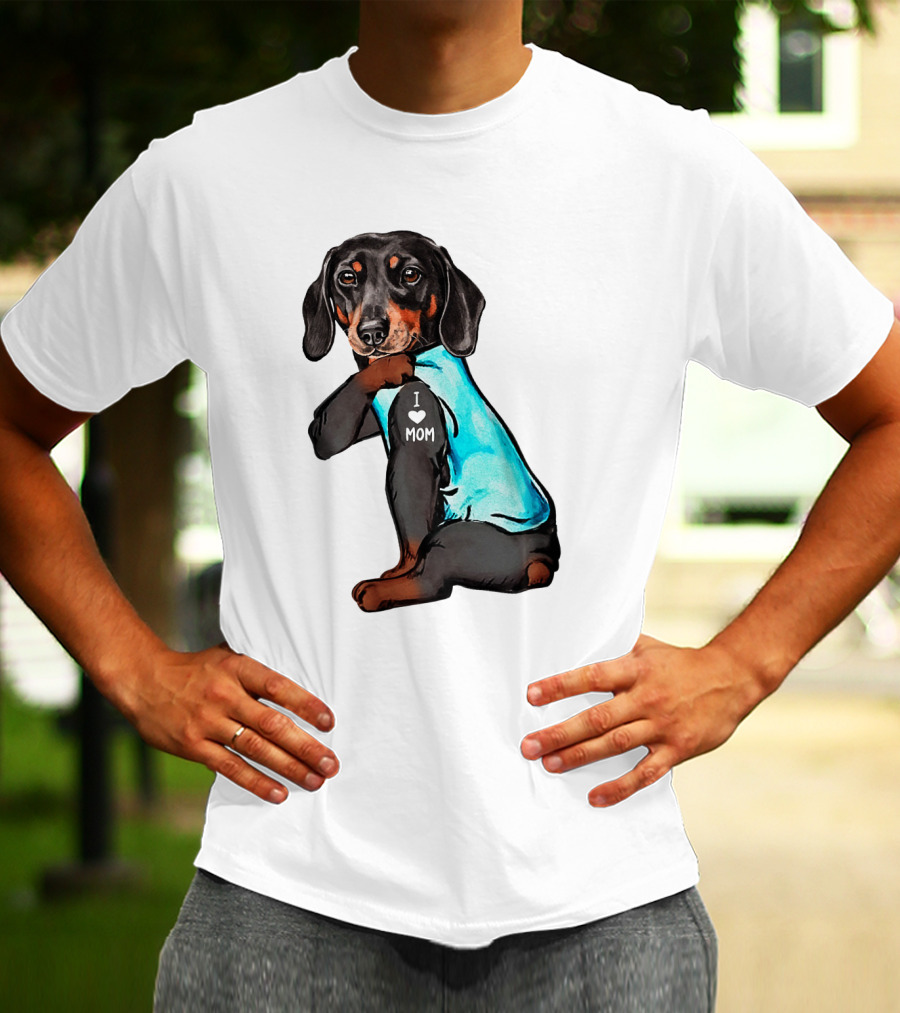 Dachshund I Love Mom T-Shirt
