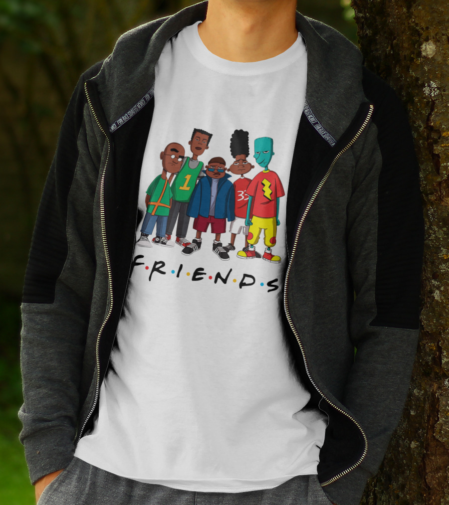 F.R.I.E.N.D.S Characters With 90s Animated T-Shirt