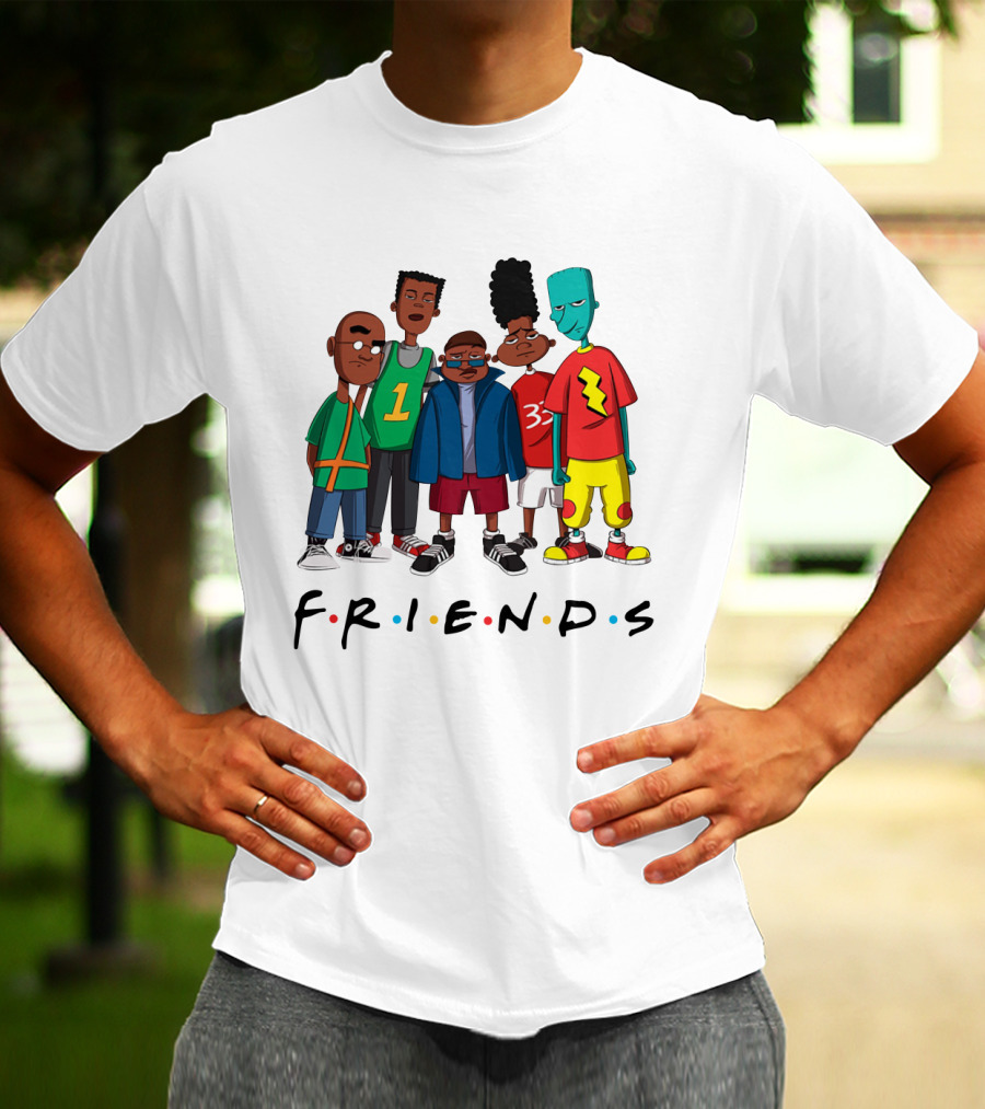 F.R.I.E.N.D.S Characters With 90s Animated T-Shirt