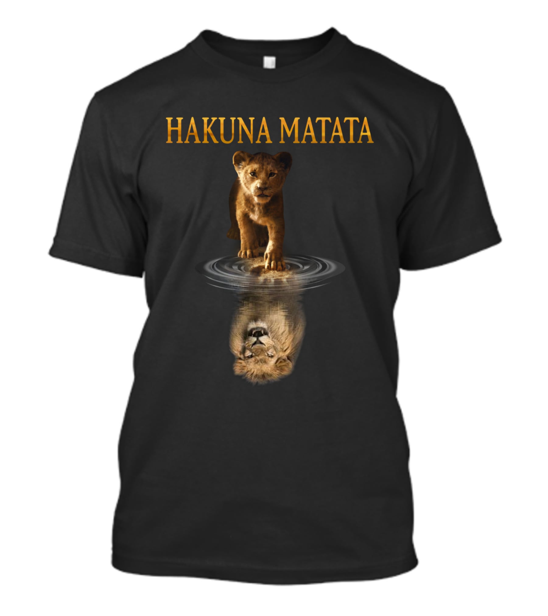 HAKUNA MATATA Lion Cub And Reflection Lion King Mirror T-Shirt