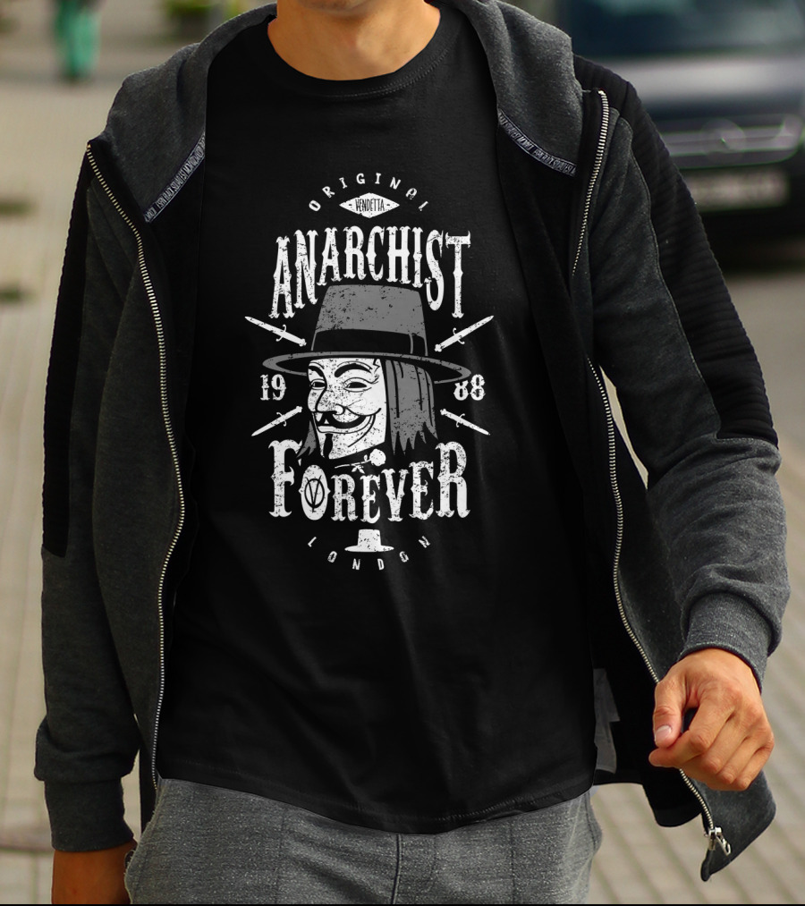Original Anarchist Forever Vendetta London 1988 T-Shirt