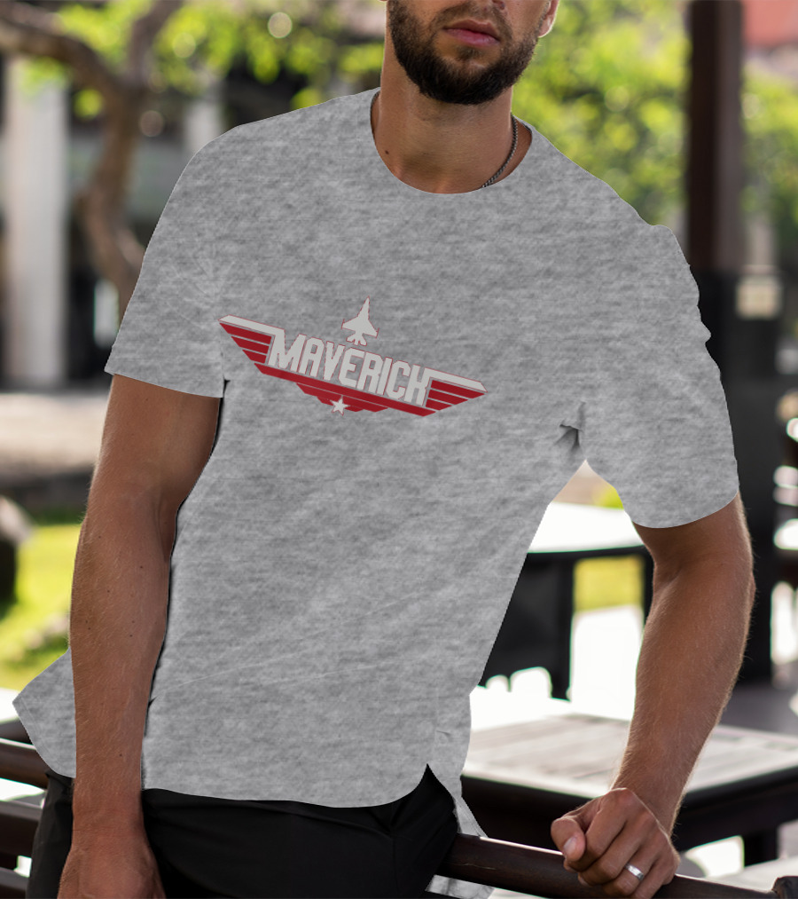 Maverick Fighter Jet Winged Emblem T-Shirt
