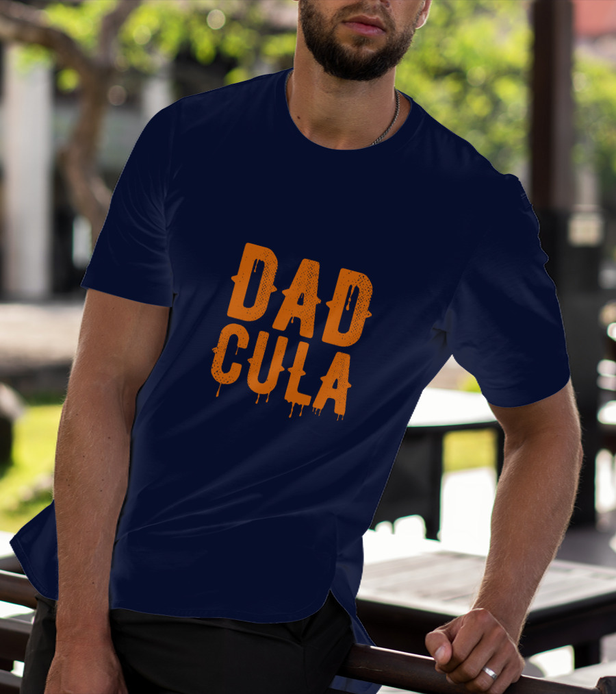 Dadcula Funny Dad Spooky Halloween Vampire Joke T-Shirt
