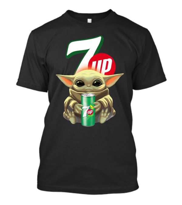 Baby Yoda Holds 7up Can T-Shirt