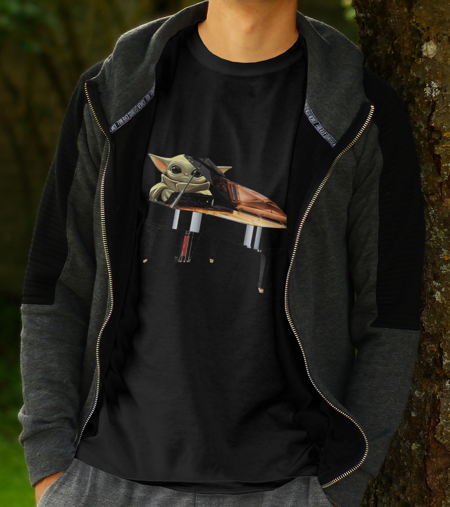 Baby Yoda At Grand Piano T-Shirt