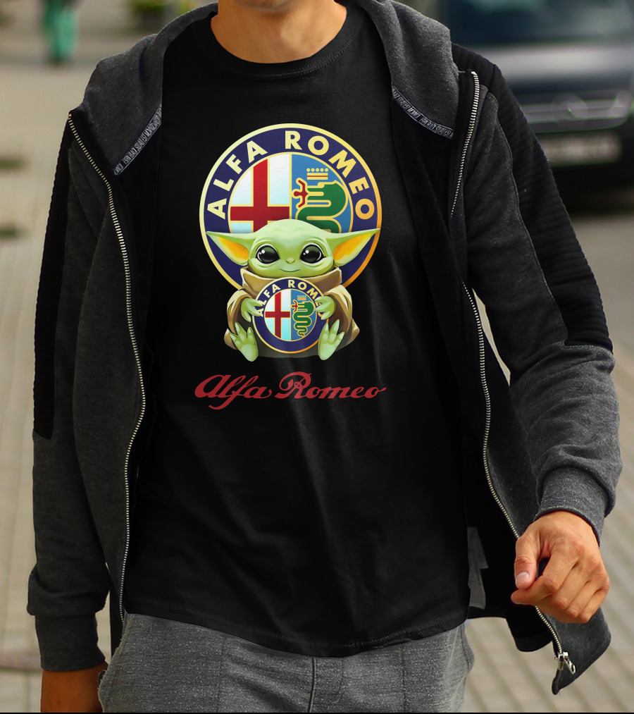 Baby Yoda Alfa Romeo Hug Emblem T-Shirt