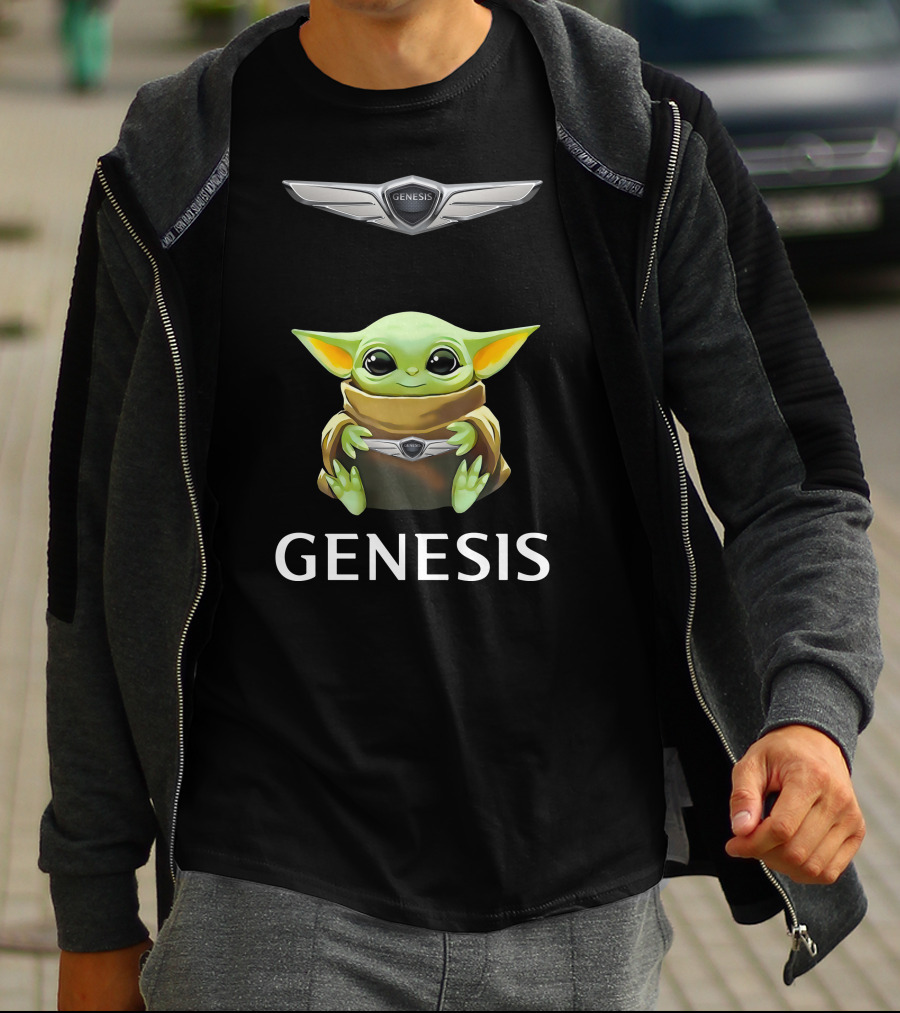 Genesis Emblem Baby Yoda Hug T-Shirt