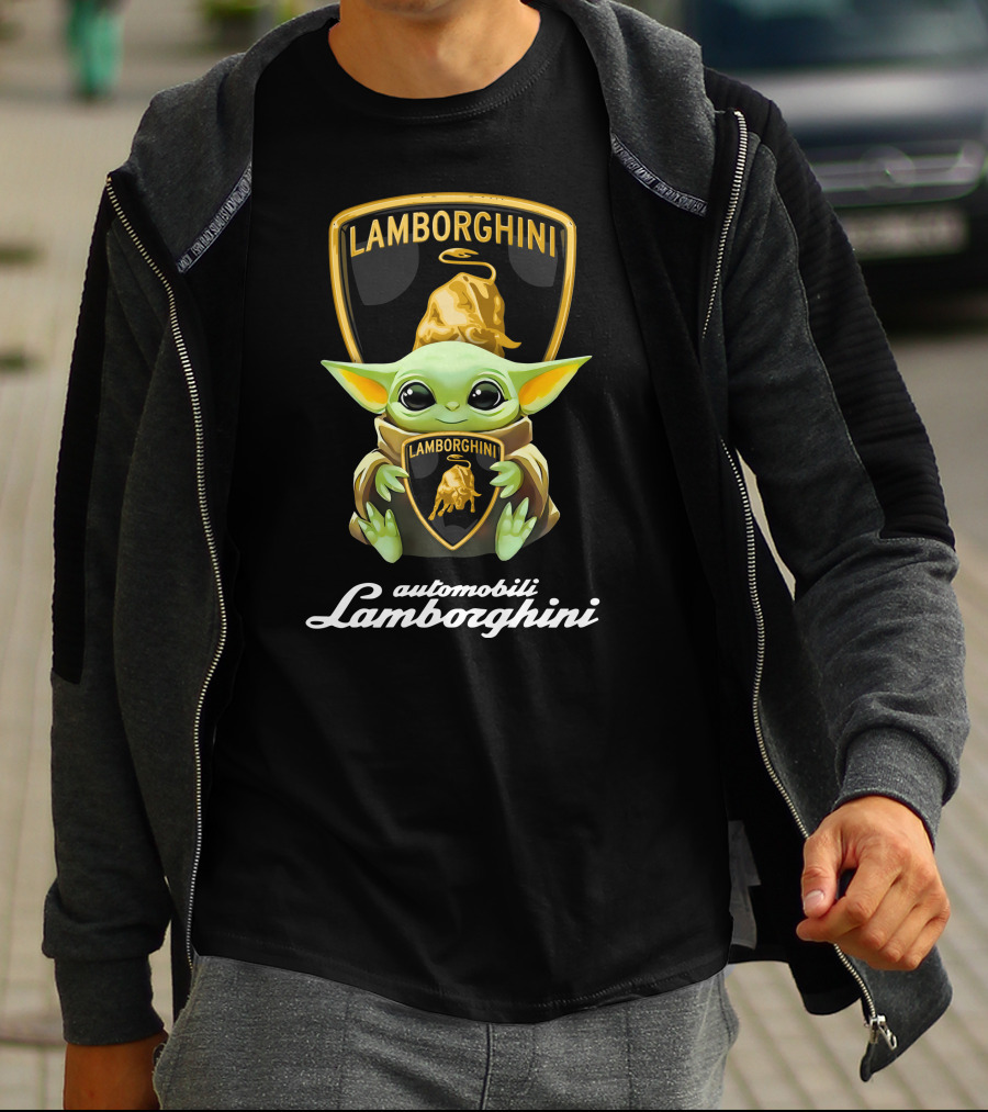 Baby Yoda Lamborghini Automobili Hug T-Shirt