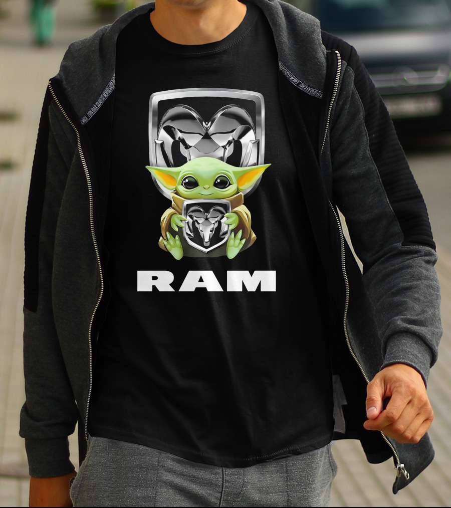 Baby Yoda Hug Ram Truck T-Shirt