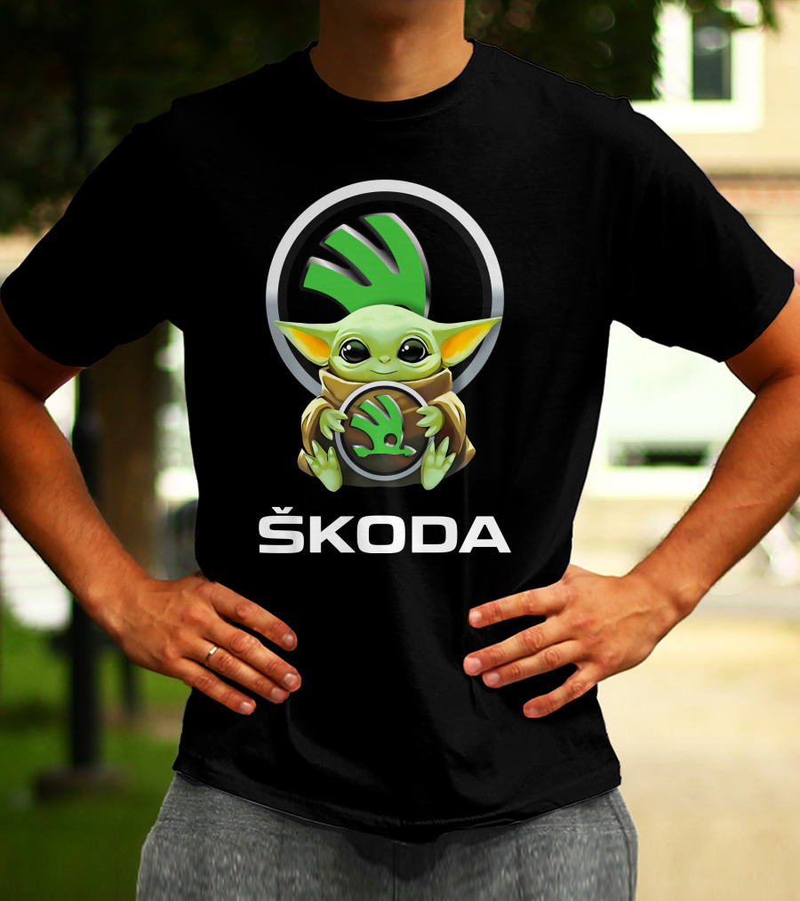 Škoda Baby Yoda Holding T-Shirt