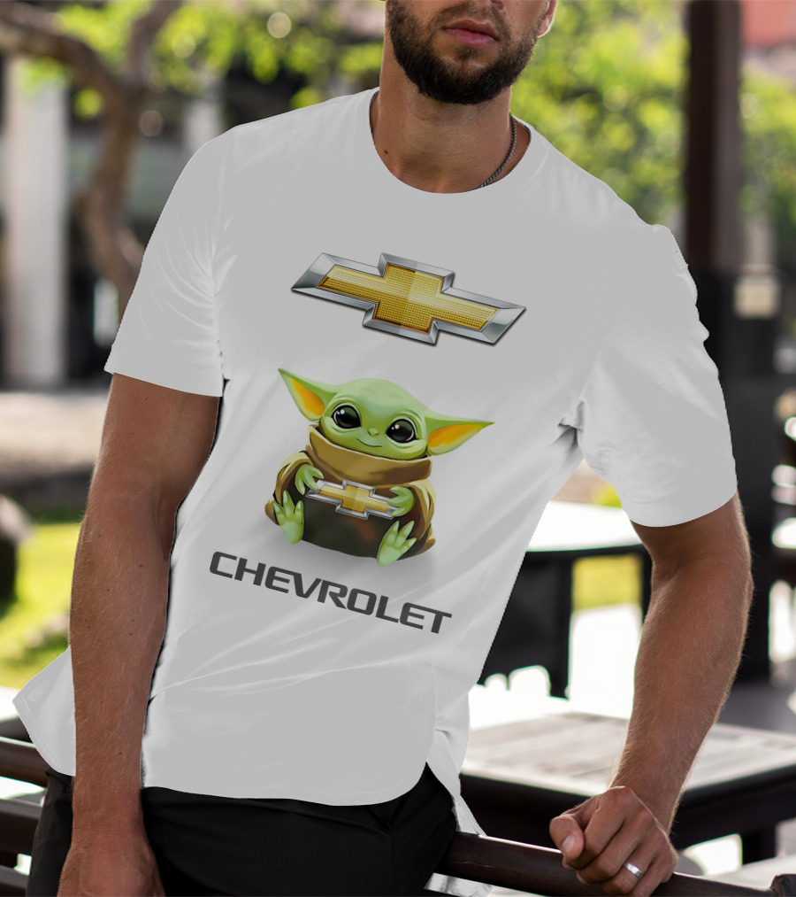 Baby Yoda Holding Chevrolet T-Shirt