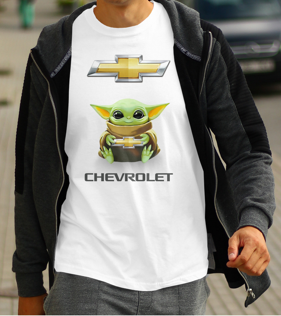 Baby Yoda Holding Chevrolet T-Shirt
