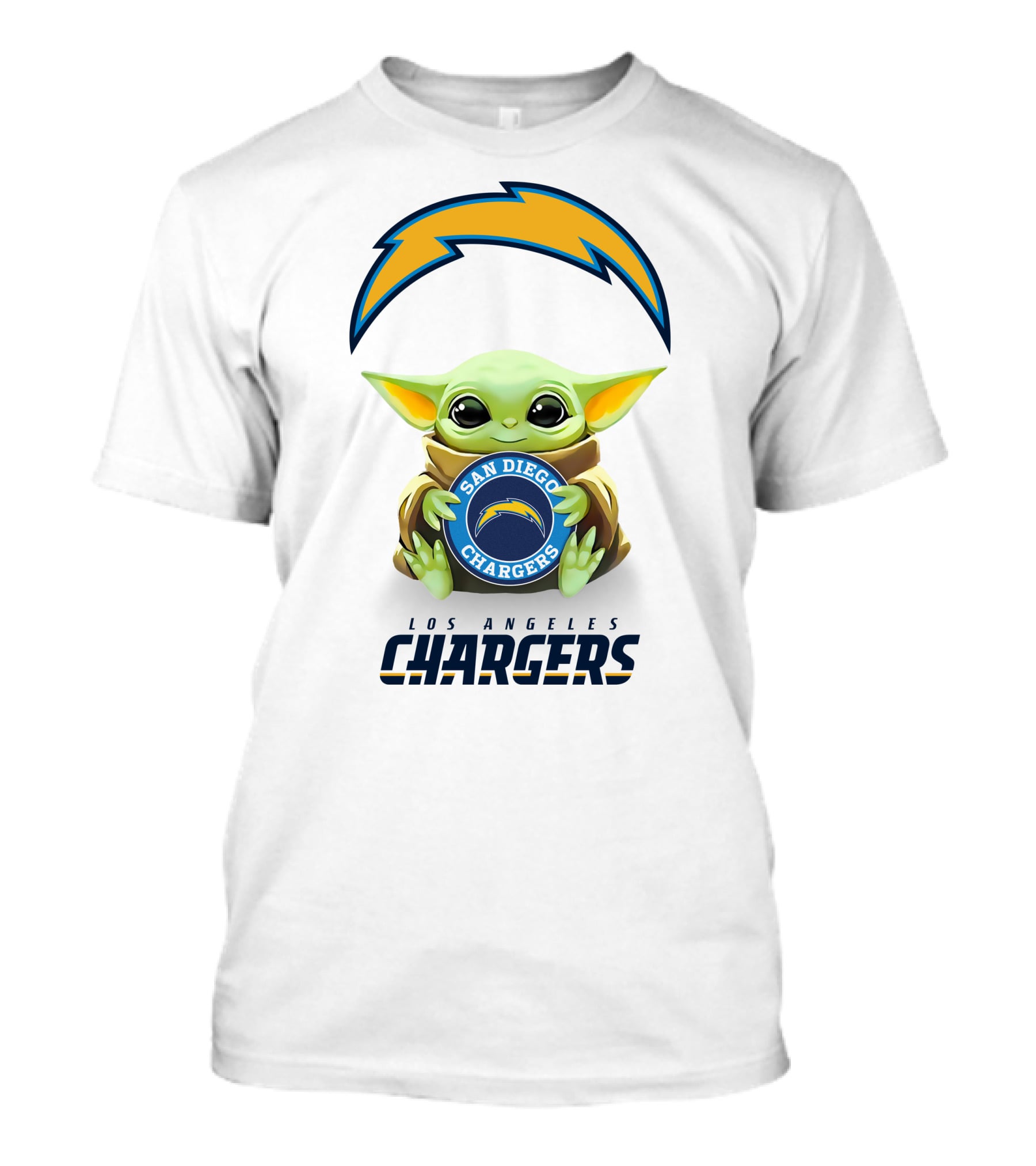 Baby Yoda Hug Los Angeles Chargers San Diego Chargers T-Shirt
