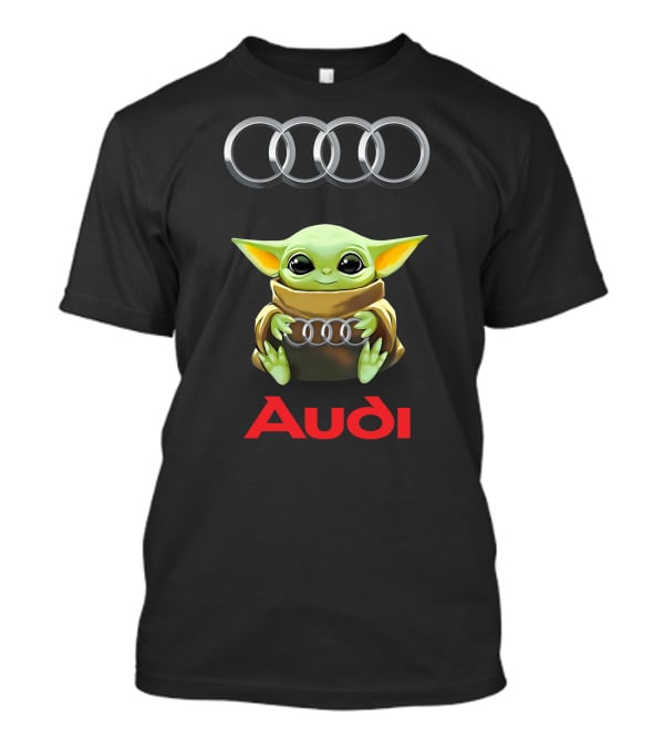 Star Wars Baby Yoda Holding Audi Rings With Audi Branding T-Shirt