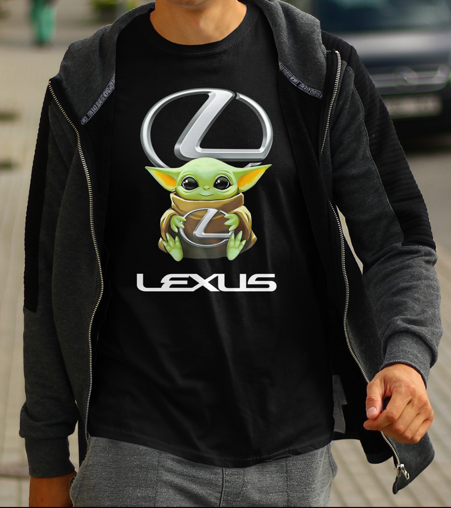 Star Wars Baby Yoda Embracing Lexus T-Shirt