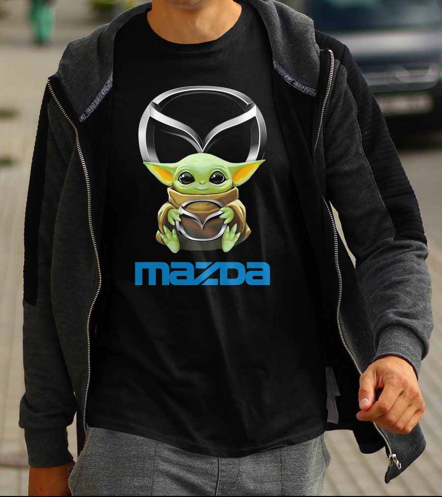 Star Wars Baby Yoda Holding Mazda T-Shirt