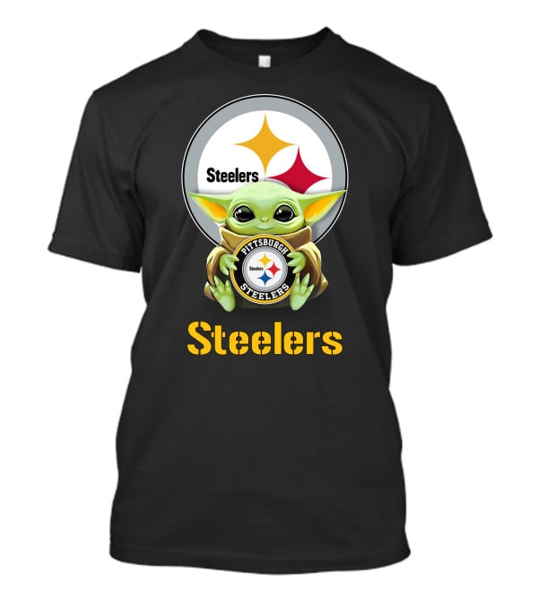 Star Wars Baby Yoda Hug Steelers Pittsburgh Steelers T-Shirt