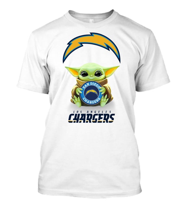 Star Wars Baby Yoda Hug Los Angeles Chargers San Diego Chargers T-Shirt