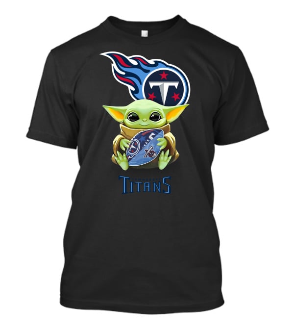 Star Wars The Child Holding Tennessee Titans Football Tailgate T-Shirt