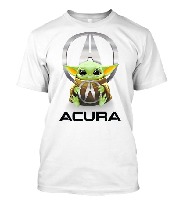 Baby Yoda Holding Acura Emblem T-Shirt
