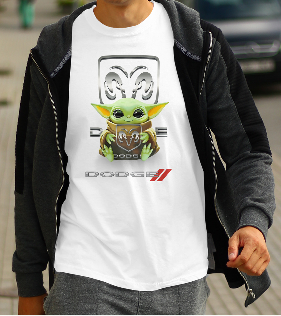 Baby Yoda Hugging Dodge Ram T-Shirt