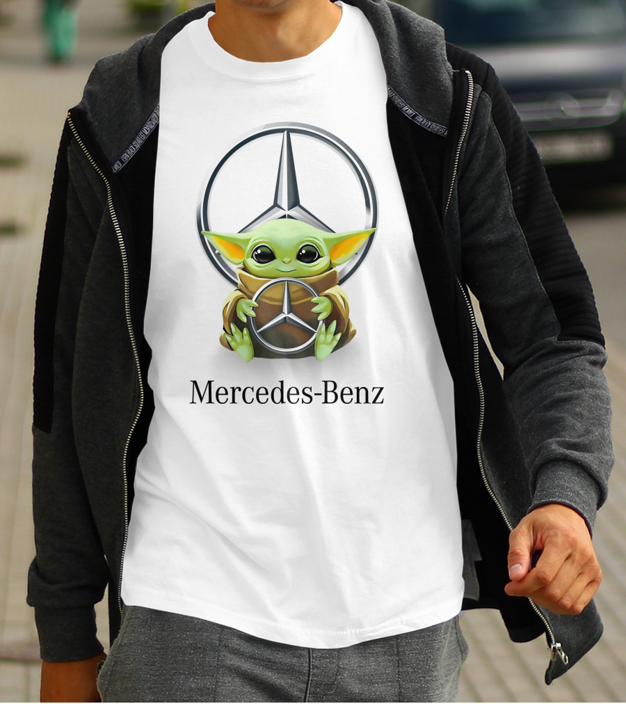 Baby Yoda Holding Mercedes-Benz T-Shirt
