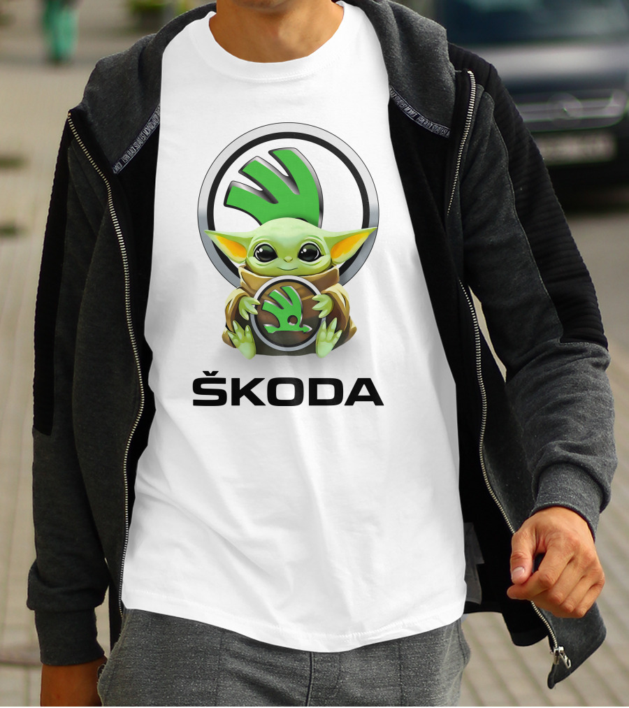 Baby Yoda Hug Škoda T-Shirt