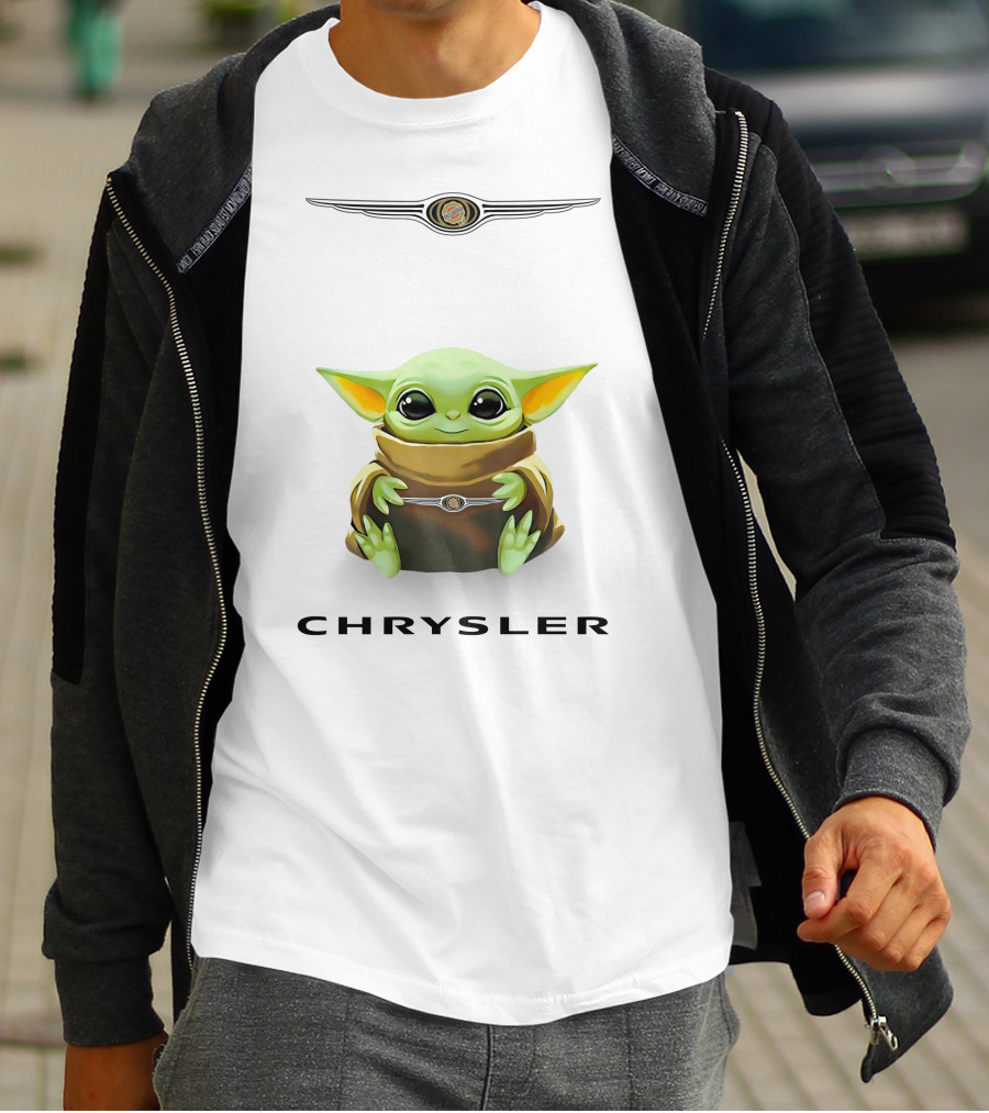 Baby Yoda With Chrysler Logo Star Wars T-Shirt