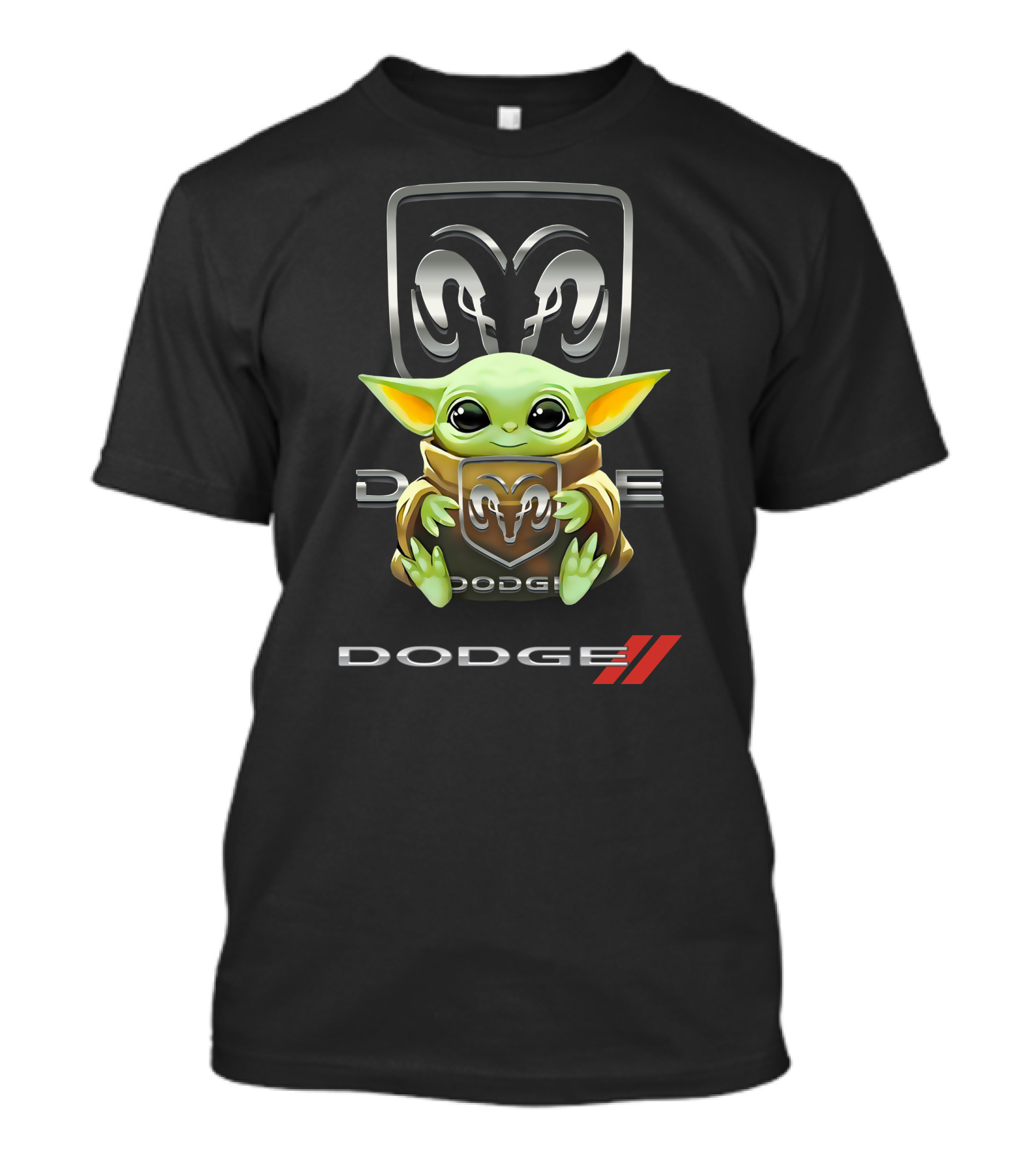Grogu Hug Ram Logo Dodge T-Shirt