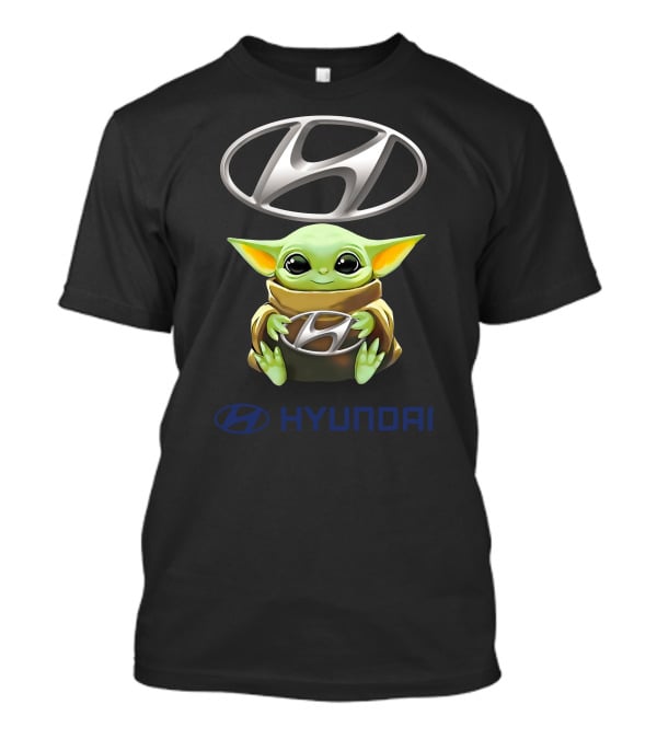 Grogu Holding Hyundai Logo Fan T-Shirt