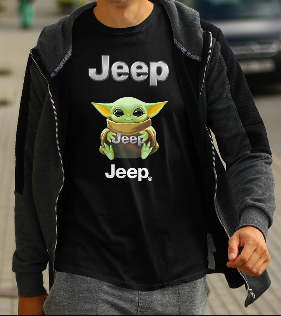 Jeep Grogu Hug Jeep T-Shirt