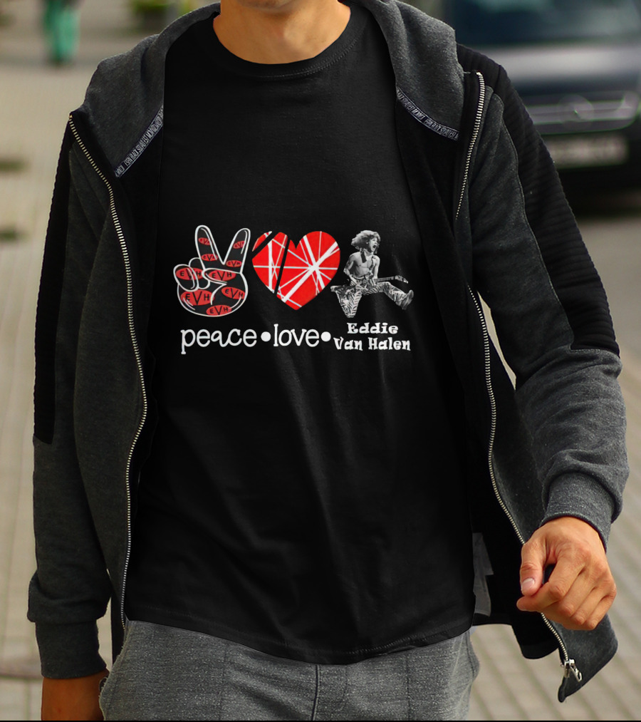 Peace Love Eddie Van Halen T-Shirt