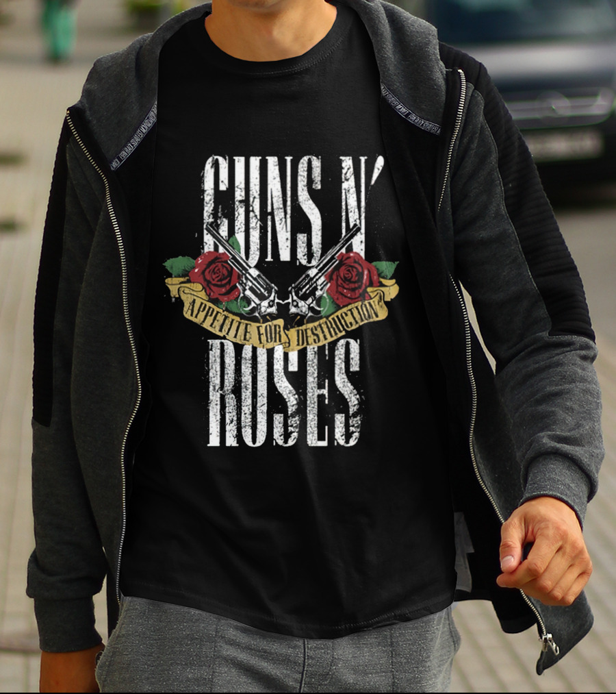 Guns N' Roses Appetite For Destruction Roses Pistols T-Shirt