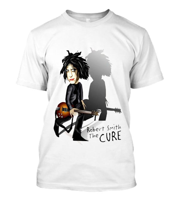 Robert Smith The Cure Guitar Cartoon T-Shirt