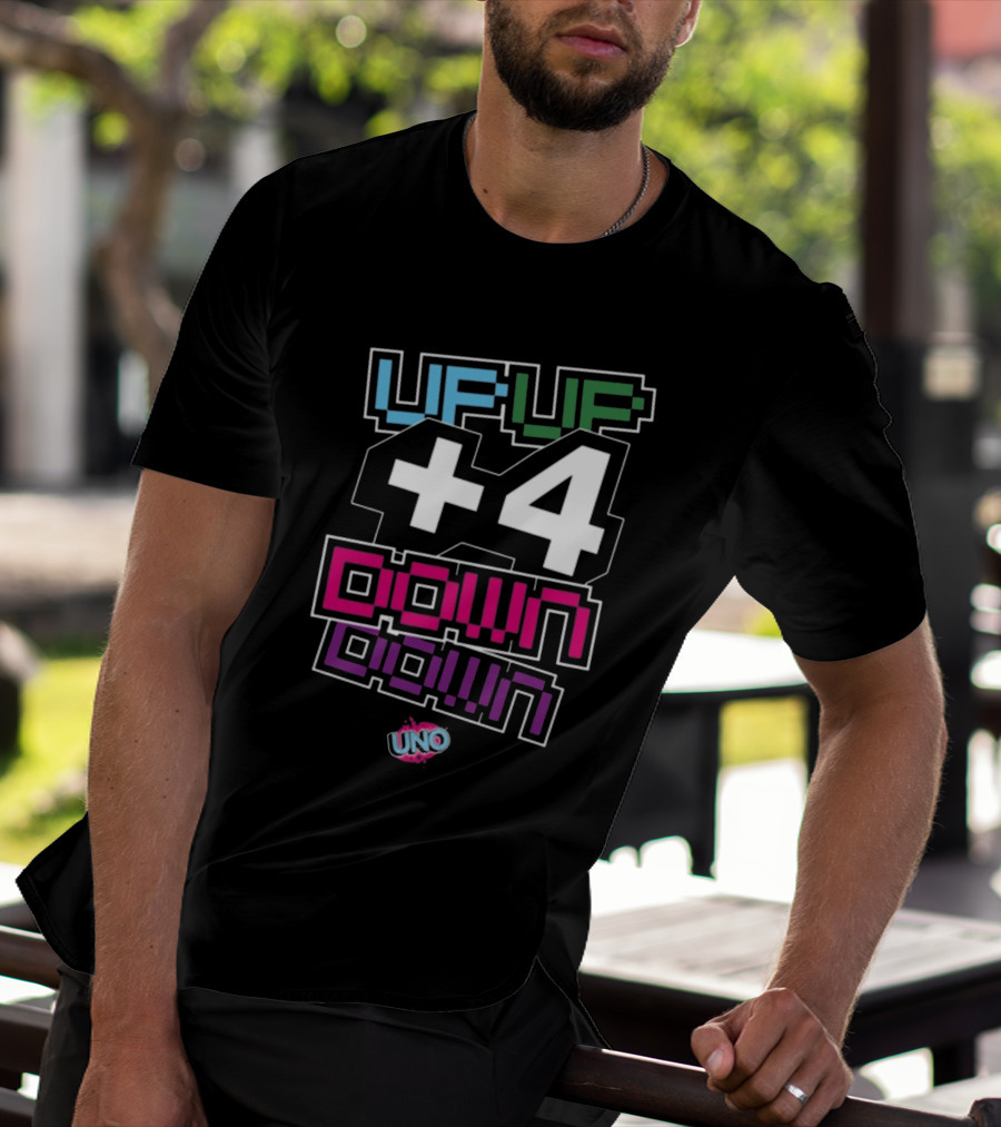 UpUpDownDown Plus Four UNO Gaming Collaboration T-Shirt
