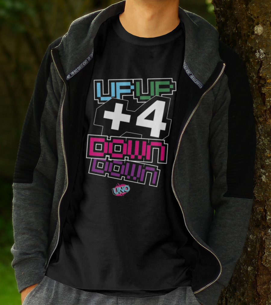 UpUpDownDown Plus Four UNO Gaming Collaboration T-Shirt