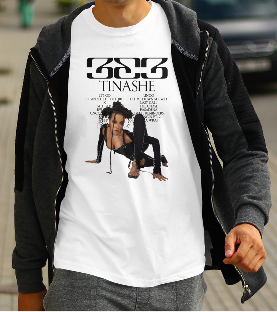 333 Tinashe Let Go I Can See The Future X Shy Guy Bouncin' Unconditional Undo Let Me Down Slowly Last Call The Chase Pasadena Small Reminders Bouncin' Pt. 2 It's A Wrap T-Shirt