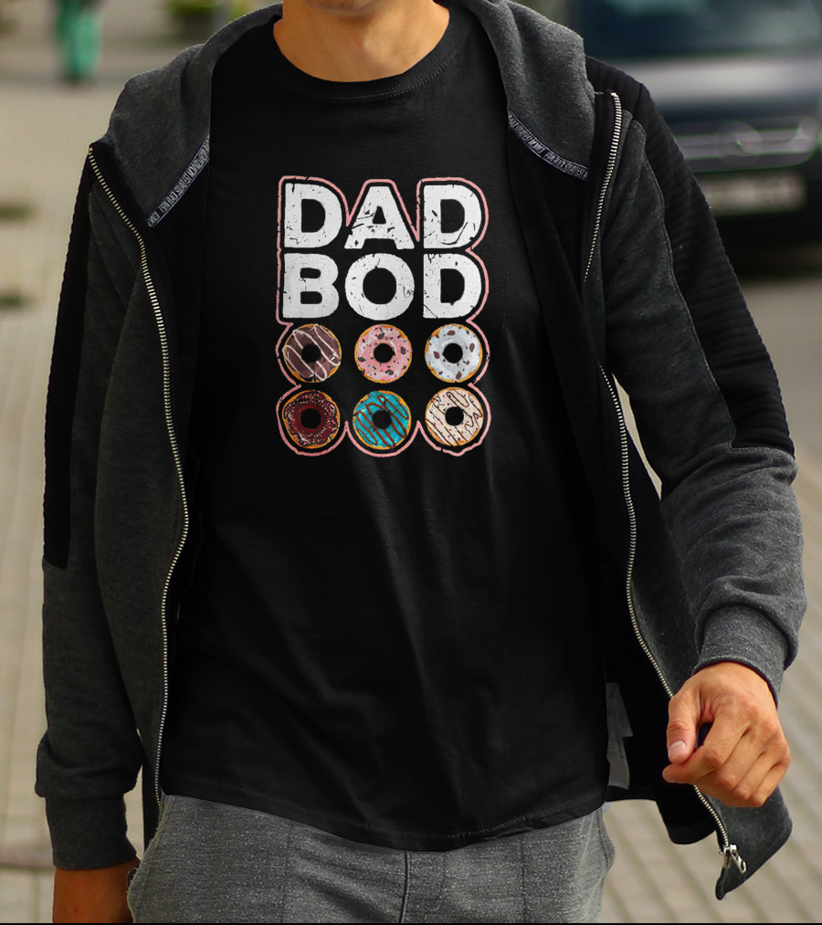 Dad Bod Funny Six Pack Donuts T-Shirt