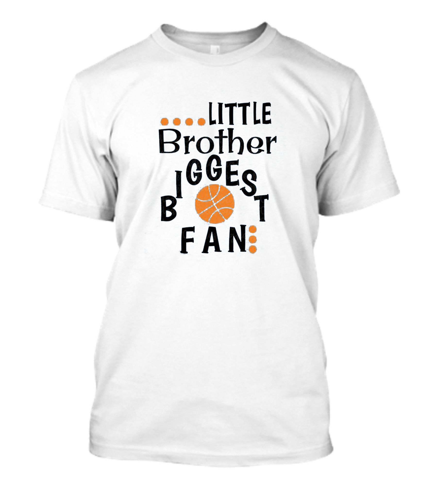 Little Brother Biggest Basketball Fan T-Shirt