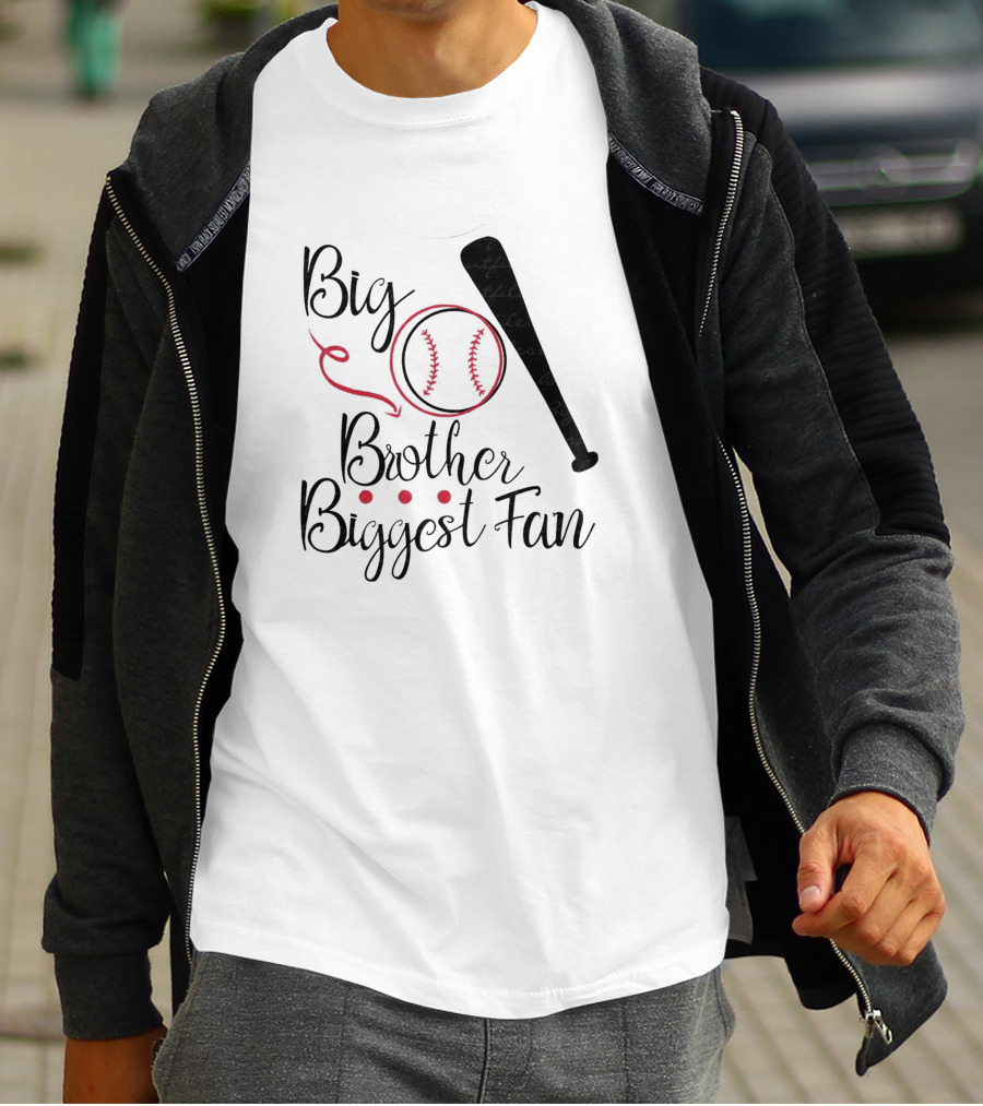 Big Brother Biggest Fan Baseball Items T-Shirt