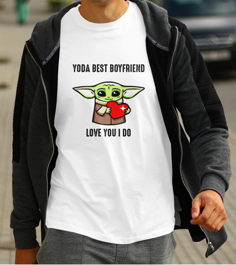 Yoda Best Boyfriend Love You I Do Grogu Heart Star Wars T-Shirt