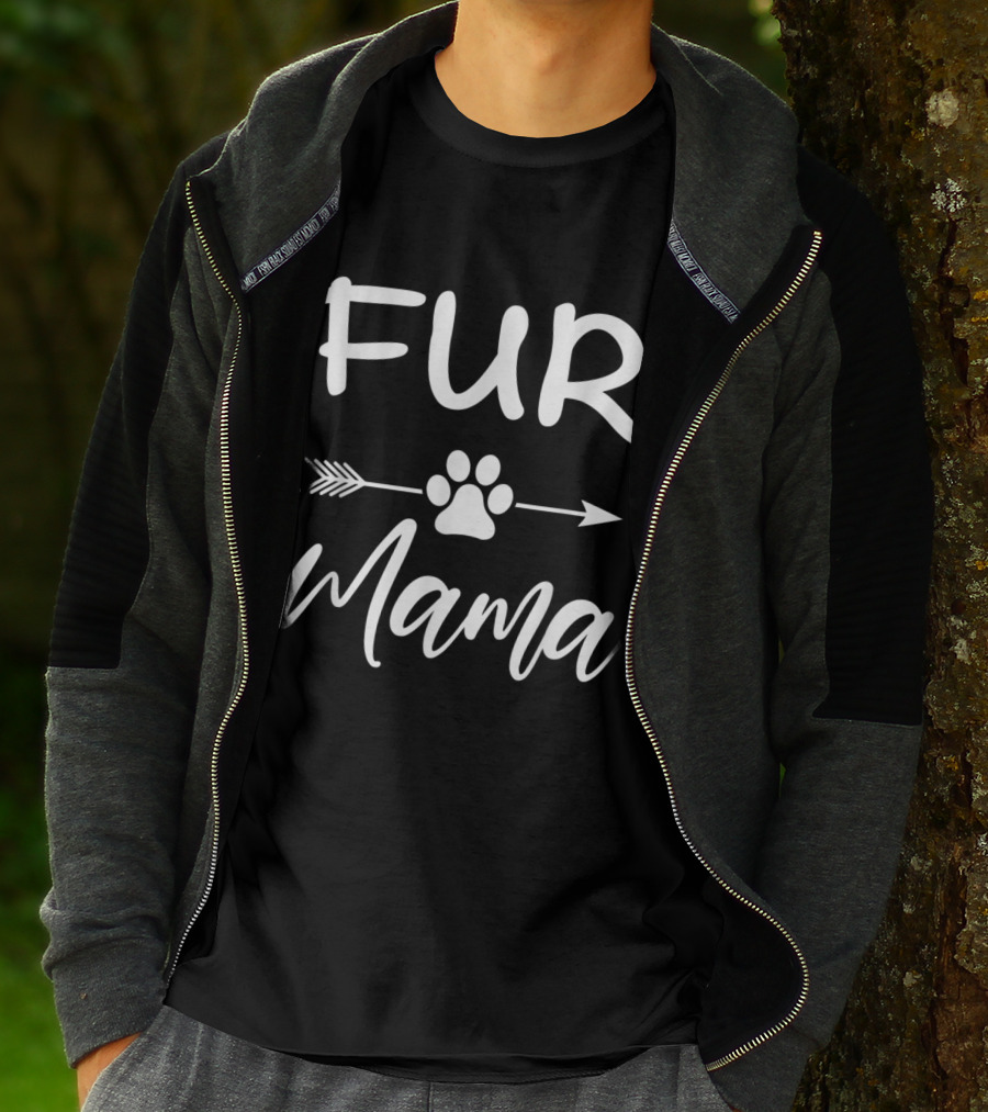 Fur Mama Paw Print Arrow T-Shirt
