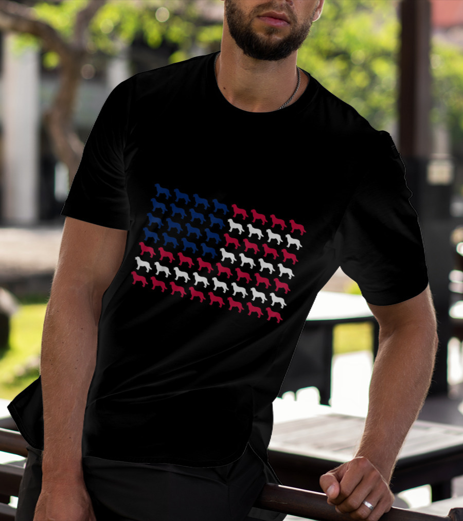 Labrador Retriever USA Flag Patriotic T-Shirt