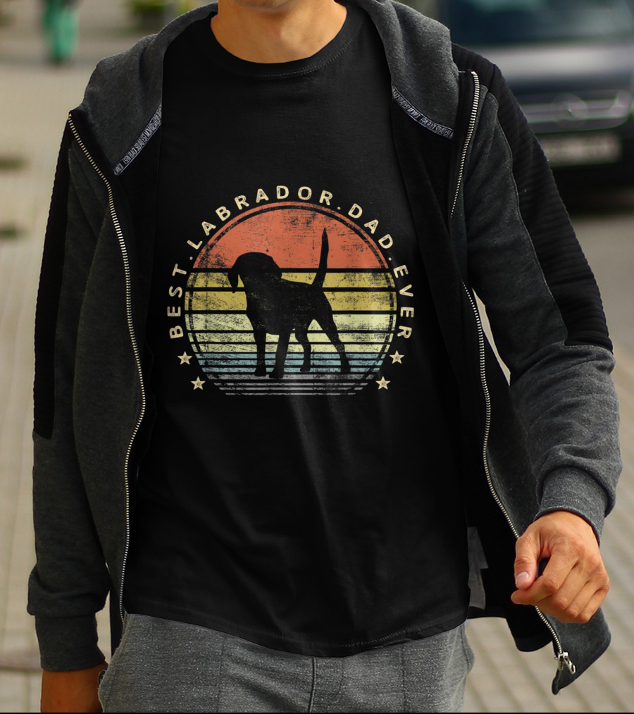 Best Labrador Dad Ever Mens Labrador Dog Lover Daddy Owner Gifts T-Shirt