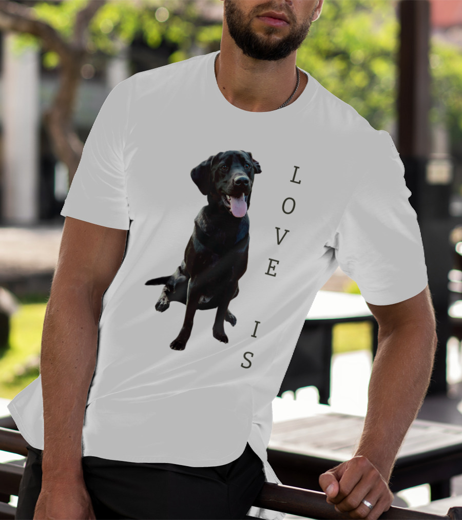 Labrador Retriever Black Lab Dog Love Is Mom Women Men Kids T-Shirt