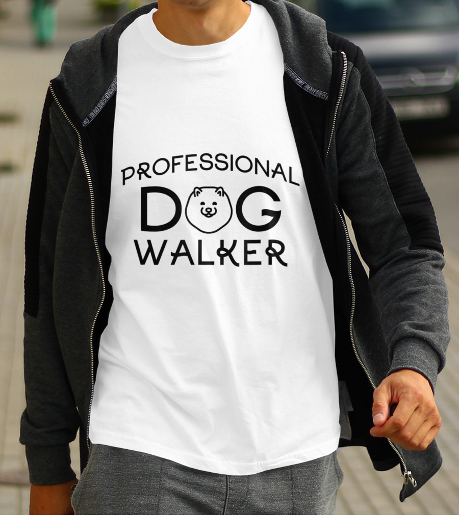 Professional Dog Walker Cute Puppy Pet Lover T-Shirt